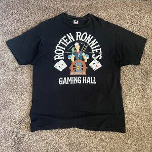 90s FOTL Rotten Ronnie’s T-Shirt Vintage Black XL Retro Grunge Graphic Tee